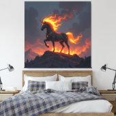 „2026 – Das Jahr des Feuerpferds“ Leinwanddruck (Insitu (Schlafzimmer))