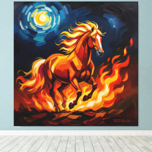 „2026 – Das Jahr des Feuerpferds“ Leinwanddruck