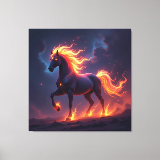 „2026 – Das Jahr des Feuerpferds“ Leinwanddruck (Vorderseite)