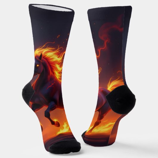 „2026 – Das Jahr des Feuerpferds“ Socken (Gewinkelt)
