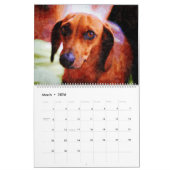 2026 Daschund Wiener Dog  Kalender (Mär 2026)