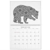 2026 Deer Bear Wildlife Animals - Adult Coloring Kalender (Feb 2026)
