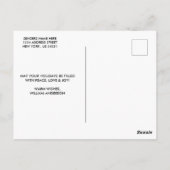 2026.Der grüne Glitzer freut sich auf neues Jahr Postkarte (Rückseite)
