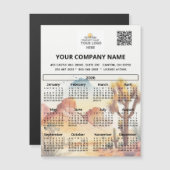 2026 Desert Magnet Kalender Business Logo QR Code (Vorne/Hinten)