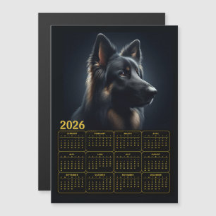 2026 Deutscher Schäferhund-Kalender – Fettes Portr Magnetkarte