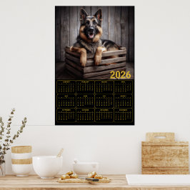 2026 Deutscher Schäferhund-Kalender Poster