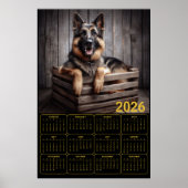 2026 Deutscher Schäferhund-Kalender Poster (Vorne)