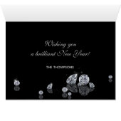 2026 Diamonds Luxury Happy New Year Greeting Card (Innenansicht Horizontal (Unten))
