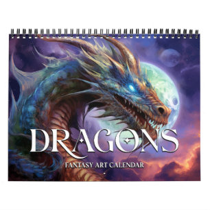 2026 Dragons Fantasy Art Calendar Kalender