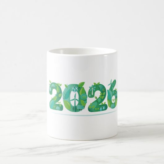2026 Eco Green Energy Konzept Kaffeetasse (Mittel)