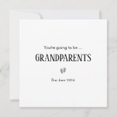 2026 Einfache Ankündigungskarte für Schwangerschaf Ankündigung (Rückseite)