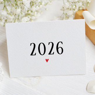 2026 Einfache Ankündigungskarte für Überraschungss Ankündigung