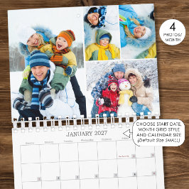 2026 Einfache, benutzerdefinierte FotoCollage 4 pr Kalender