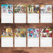 2026 Einfache FotoCollage 4 pro Monat Kalender
