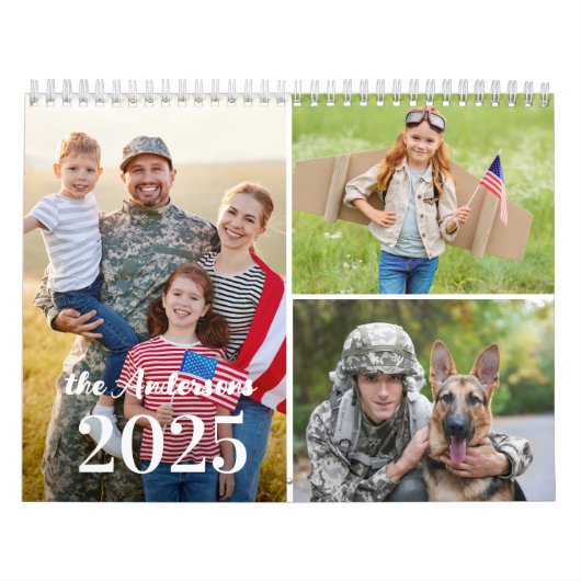 2026 Einfache individuelle FotoCollage Familie 12 Kalender (Titelbild)