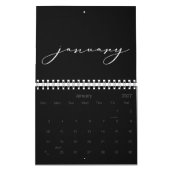 2026 Einfache Schwarze Benutzerdefiniert Minimalis Kalender (Jan 2027)