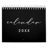 2026 Einfache Schwarze Benutzerdefiniert Minimalis Kalender (Titelbild)