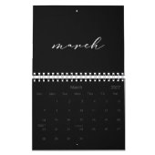 2026 Einfache Schwarze Benutzerdefiniert Minimalis Kalender (Mär 2027)