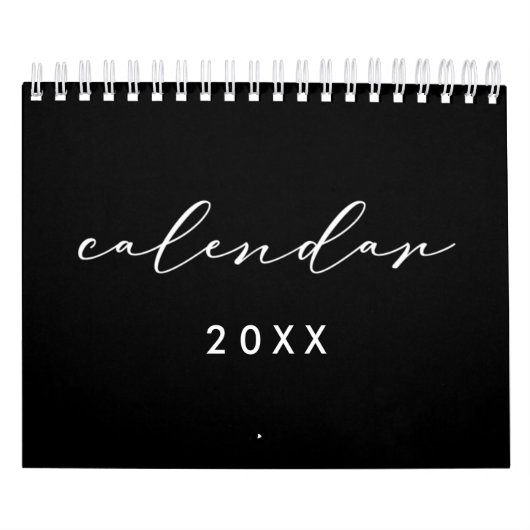 2026 Einfache Schwarze Benutzerdefiniert Minimalis Kalender (Titelbild)