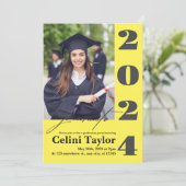 2026 Einladung zur Graduationspartei mit Foto (Stehend Vorderseite)