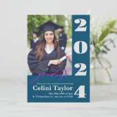 2026 Einladung zur Graduationspartei mit Foto (Stehend Vorderseite)