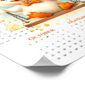2026 Einseiten-Kalender Süßes Entlein auf der Scha Poster (Ecke)