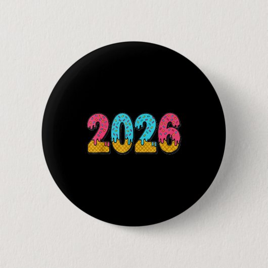 2026 Eis-Drip-Meme Neujahr Gen-Alpha-Slang Button (Vorderseite)