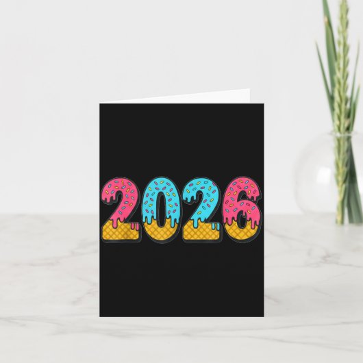 2026 Eis-Drip-Meme Neujahr Gen-Alpha-Slang Karte (Vorderseite)