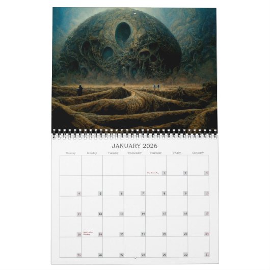 2026 Eldritch Lands 1 Dark Fantasy Art Calendar Kalender (Jan 2026)