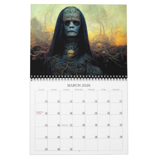 2026 Eldritch Lands 3 Dark Fantasy Art Calendar Kalender (Mär 2026)