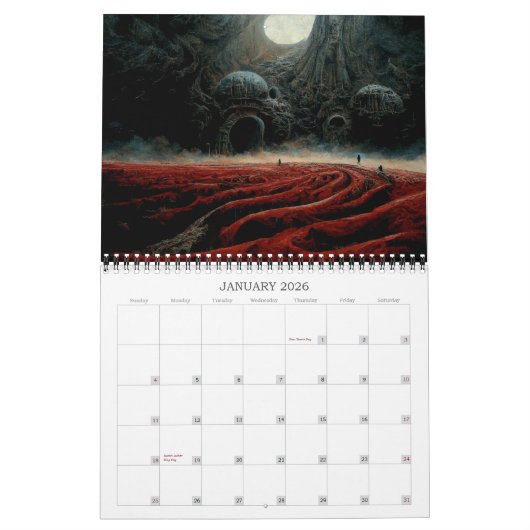 2026 Eldritch Lands 3 Dark Fantasy Art Calendar Kalender (Jan 2026)