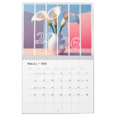 2026 Elegant Calla Lily Floral Calendar Kalender (Feb 2026)