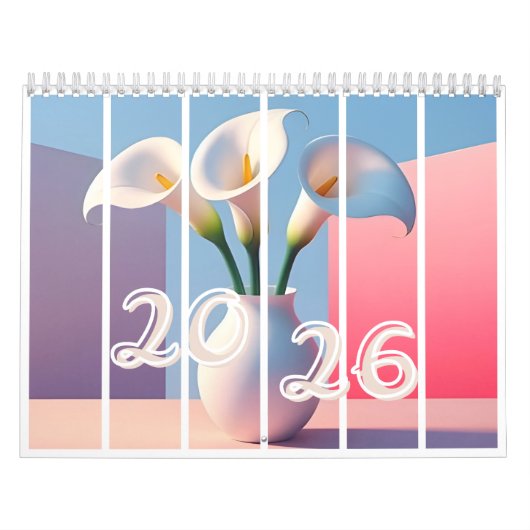 2026 Elegant Calla Lily Floral Calendar Kalender (Titelbild)