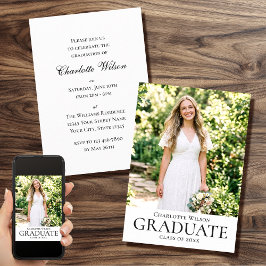 2026 Elegant Graduation Party Invitation Photo Einladung