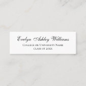 2026 Elegant Graduation Script Invitation Cards Mini Visitenkarte (Vorderseite)