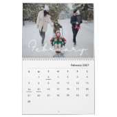 2026 Elegant Simple Custom Family Photo Collage Kalender (Feb 2027)