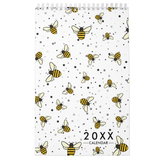 2026 Elegantes Bienenmuster Kalender (Titelbild)