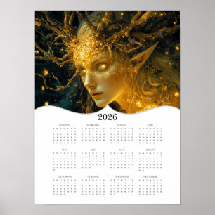 2026 Elf Volljähriger Mauerkalender Poster