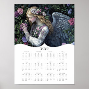 2026 Engel ganzjähriger jährlicher Wandkalender Poster