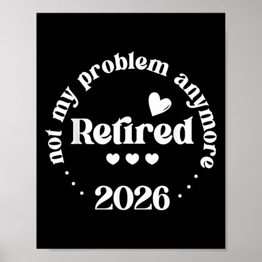 2026 erschöpft Nicht mein Problem noch lustiger Rü Poster (Vorne)