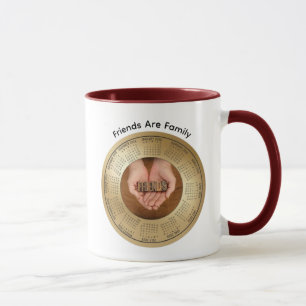 2026 Familie sind Freunde Kalender Kaffeetasse