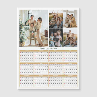 2026 Familienfotos Kalender Magnetkarte