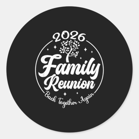 2026 Family Reunion Back Together Again Reunion Ma Runder Aufkleber (Vorderseite)