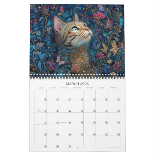 2026 Fantastical Cats 5 Fantasy Art Calendar Kalender (Mär 2026)