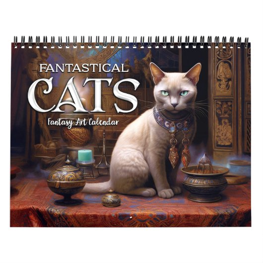 2026 Fantastische Katzen 3 Fantasy Art Kalender (Titelbild)