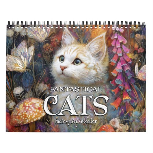 2026 Fantastische Katzen 5 Fantasy-Kunstkalender Kalender (Titelbild)