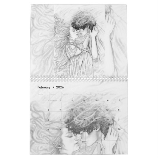 2026 Fantasy Art Calendar Kalender (Feb 2026)