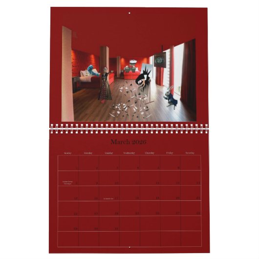 2026 Fantasy One Year Calendar Kalender (Mär 2026)