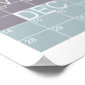 2026: Farbenfroher Kalender - Vertikaler Jahr-Plan Poster (Ecke)