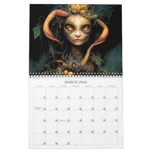 2026 Fee Kreaturen Fantasy Art Kalender (Mär 2026)